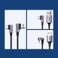 Ugreen kabel kątowy USB - USB Typ C Quick Charge 3.0 0,5m (szary) - 2758691
