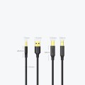 Ugreen kabel przewód do drukarki USB-A - USB-B 5m (czarny) - 2758703