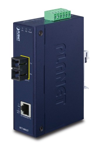 PLANET IFT-802T konwerter sieciowy 200 Mbit/s 1310 nm Niebieski - 2759454