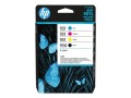 HP Zestaw 4 oryginalnych wkładów atramentowych , 950 czarny i 951 błękitny/purpurowy/żółty - 2424328