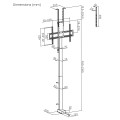 MACLEAN UCHWYT ELEKTRYCZNY SUFITOWO-PODŁOGOWY, WYSUWANY, 43''-88'', VESA 600X400, MAX 60KG, 100-240V AC,50/60HZ; MC-125 - 2767243