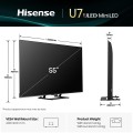 Telewizor Hisense 55U7Q ULED 55'' 4K Ultra HD 144Hz VIDAA Dolby Vision Czarny - 2766526