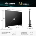 Telewizor Hisense 65A6Q LED 65'' 4K Ultra HD VIDAA Dolby Digital DVB-T2 Czarny - 2766565