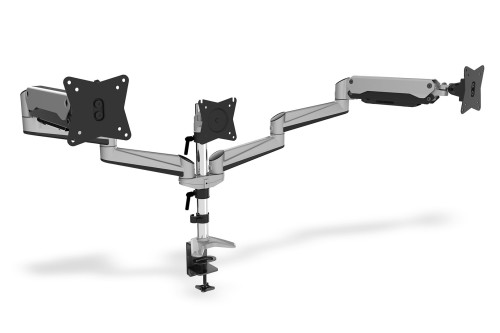 Ramię biurkowe potrójne (zacisk) 3xLCD max. 27" max. 6kg uchylno-obrotowe 360° (PIVOT) - 2766864