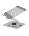 Podstawka pod laptopa Raidsonic IB-NH300-R, ergonomiczne pozycjonowanie, obrotowa konstrukcja, 17", srebro - 2767026