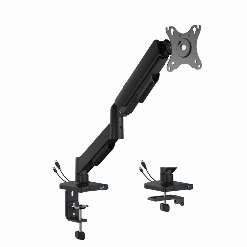 GEMBIRD BIURKOWE REGULOWANE RAMIĘ/UCHWYT NA MONITOR Z PORTAMI USB (REGULOWANE), OD 17" DO 32", OBCIĄŻENIE DO 9KG - 2770600