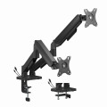 GEMBIRD BIURKOWE RAMIĘ NA DWA MONITORY Z PORTAMI USB (REGULOWANE), OD 17" DO 32", OBCIĄŻENIE DO 9 KG - 2770610