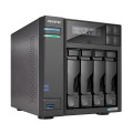 NAS Asustor AS6704T; Tower; 4x (3.5" SATA HDD/ 2.5" SSD); Intel Celeron N5105; 4GB DDR4 SODIMM (max. 16GB), 2x 2.5GbE, 4x M.2 2280 NVMe PCIe 3.0, 2x USB 3.2 Gen, 1x HDMI 2.0b, 1x optional 10 GbE card - 2770930