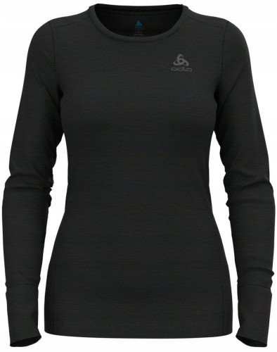 Koszulka damska Odlo BL TOP crew neck l/s MERINO 200 roz. M Czarna - 2771304