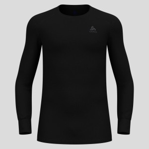 Koszulka męska Odlo BL TOP crew neck l/s ACTIVE WARM ECO roz. L Czarna