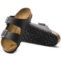 Klapki damskie Birkenstock Arizona Leather Oiled - black rozmiar: 38 - 2747714