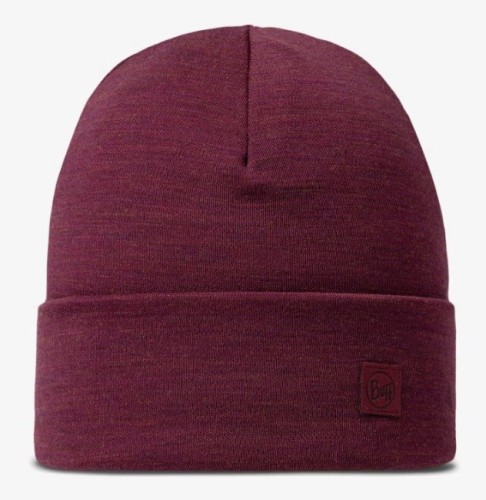 Czapka BUFF HEAVYWEIGHT MERINO WOOL LOOSE HAT SOLID TIBETAN RED - 2771403