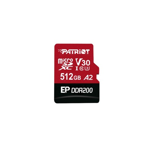 Patriot EP DDR200 Micro SDXC 512GB 160/120 MB/s U3 - 2771564