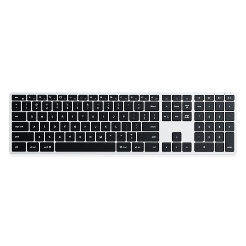 Satechi Slim X3 - klawiatura z układem numerycznym Bluetooth do czterech urządzeń USB-C US International (silver) - 2748661