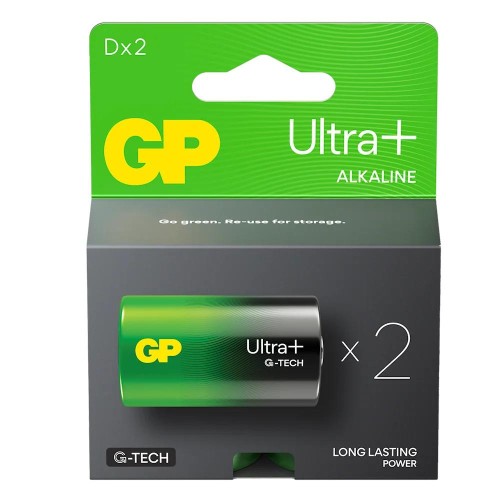 Bateria alkaliczna D/LR20 GP ReCyko Ultra+ alkaline G-TECH - 2 sztuki - 2266824