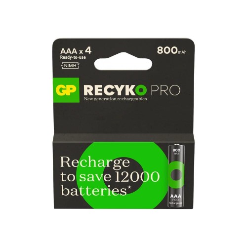 Akumulatorki AAA/R03 GP ReCyko Ni-MH 800mAh - 4 sztuki - 2266828