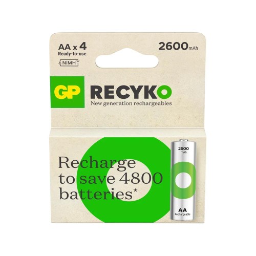 Akumulatorki AA/R6 GP ReCyko Ni-MH 2600mAh - 4 sztuki - 2266830