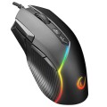Mysz przewodowa Rampage SMX-G39 Comfort gamingowa, programowalna 12800 DPI RGB, czarna - 2534134
