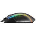 Mysz przewodowa Rampage SMX-G39 Comfort gamingowa, programowalna 12800 DPI RGB, czarna - 2737945