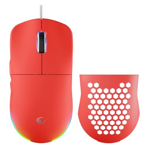 Mysz przewodowa Rampage BLINK-RED gamingowa, USB, 12800 DPI, RGB, sensor optyczny, czerwona - 2534133