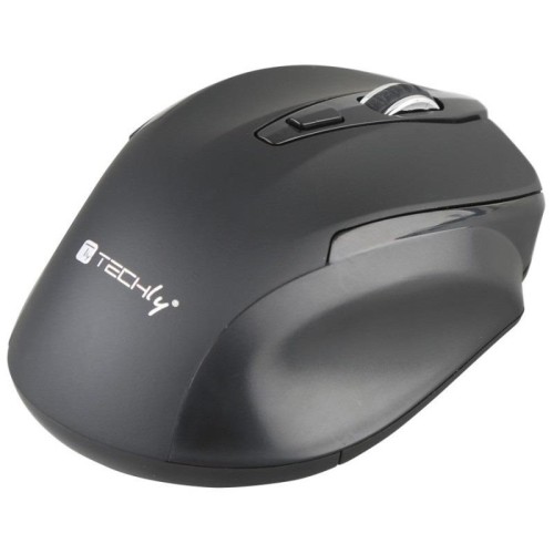 Mysz bezprzewodowa Techly USB 2.4GHz RF 1600dpi optyczna czarna - 2534179