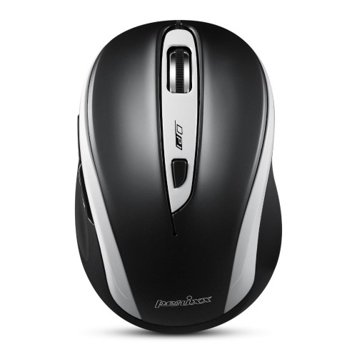 Mysz bezprzewodowa Perixx PERIMICE-721 optyczna 1600dpi 2.4 GHz, czarno-biała, silent, cicha, bezklikowa - 1940374