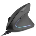 Mysz bezprzewodowa Perixx PERIMICE-713R optyczna wertykalna pionowa czarna akumulator indukcja - 2737914