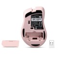 Mysz bezprzewodowa Perixx PERIMICE-621 optyczna 1600dpi 2.4 GHz, różowa, silent, cicha, bezklikowa - 2045775