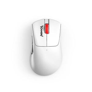 Mysz bezprzewodowa Monka RAPID optyczna 12000dpi 2.4 GHz + Bluetooth biała AKUMULATOR 6 przycisków gaming