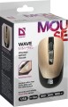 Mysz bezprzewodowa Defender WAVE MM-995 optyczna bezklikowa silent 1600dpi złota - 1670990