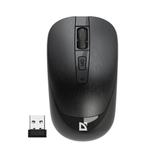 Mysz bezprzewodowa Defender WAVE MM-995 optyczna bezklikowa silent 1600dpi czarna - 1635126