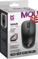 Mysz bezprzewodowa Defender WAVE MM-995 optyczna bezklikowa silent 1600dpi czarna - 1670980