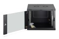 Szafa sieciowa wisząca DYNAmic 19" 9U rack 600x600, drzwi szyba, czarny, niedzielona, złożona, 60kg - 2772529