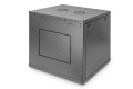 Szafa sieciowa wisząca DYNAmic 19" 9U rack 600x600, drzwi szyba, czarny, niedzielona, złożona, 60kg - 2765423