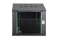 Szafa sieciowa wisząca DYNAmic 19" 9U rack 600x600, drzwi szyba, czarny, niedzielona, złożona, 60kg - 2772534