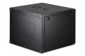 Szafa sieciowa wisząca DYNAmic 19" 9U rack 600x600, drzwi szyba, czarny, niedzielona, złożona, 60kg - 2772527