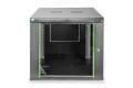 Szafa sieciowa wisząca DYNAmic 19" 9U rack 600x600, drzwi szyba, czarny, niedzielona, złożona, 60kg - 2765424