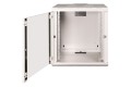 Szafa sieciowa wisząca Unique 19" 12U rack 600x600, drzwi szyba, szary, niedzielona, złożona, 100kg - 2765410