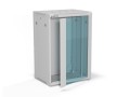 ALANTEC Szafa wisząca 19" 18U 600x450, drzwi szklane, kolor szary, do samodzielnego montażu - Flat Pack (SW-18U-600-450-01-SF) - 2772609