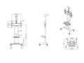 Stojak podłogowy z kółkami HAGOR M Public Floorstand HD - cart - 2767215