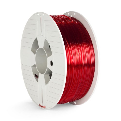 Filament do drukarek 3D Verbatim PET-G 1,75 mm 1kg czerwony transparentny - 2733386