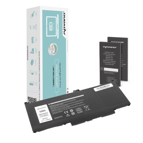 Bateria Movano do notebooka Dell Latitude 5300, 5310, 7300, 7400, MXV9V (7.4V-7.6V) (7200 mAh) - 2541183