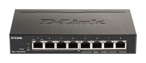 Switch zarządzalny D-Link DGS-1100-08PV2 8x1000 PoE Mbps Gigabit - 1396368