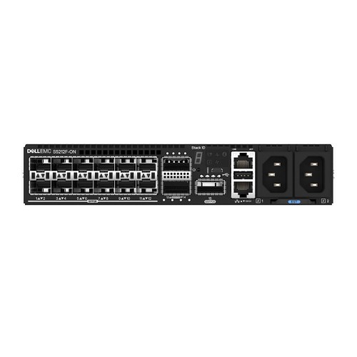 Switch zarządzalny Dell EMC S5212F-ON Switch 12x25GbE SFP28 3x100GbE QSFP28 IO to PSU air 2xPSU OS10 - 1469264
