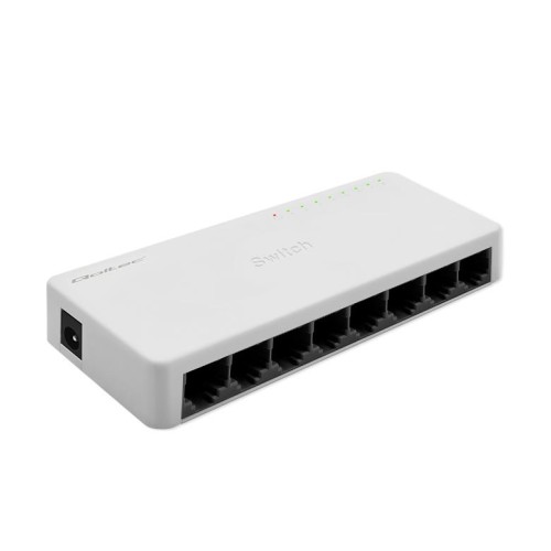 Switch niezarządzalny Qoltec przełącznik sieciowy 8 x port RJ45 | 100Mbps | Fast Ehernet | LAN - 2272642