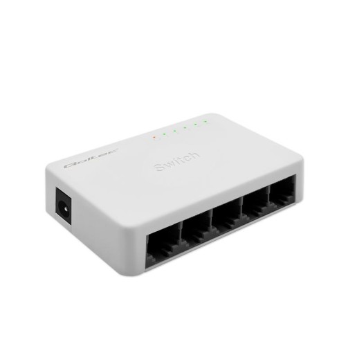 Switch niezarządzalny Qoltec przełącznik sieciowy 5 x port RJ45 | 100Mbps | Fast Ethernet | LAN - 2272632