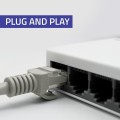 Switch niezarządzalny Qoltec przełącznik sieciowy 5 x port RJ45 | 100Mbps | Fast Ethernet | LAN - 2272637