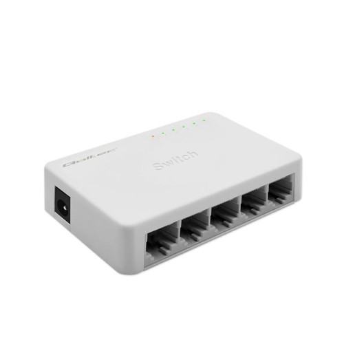 Switch niezarządzalny Qoltec przełącznik sieciowy 5 x port RJ45 | 1000Mbps | Fast Ethernet | LAN - 2272604