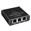 Switch niezarządzalny Qoltec mini rozdzielacz splitter 1x3 port RJ45 | 1000Mbps | USB-C | Aluminium - 2533439