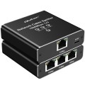 Switch niezarządzalny Qoltec mini rozdzielacz splitter 1x3 port RJ45 | 1000Mbps | USB-C | Aluminium - 2737270